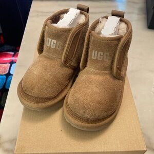 UGG T Neumel EZ Fit Tan Suede Toddler Boots